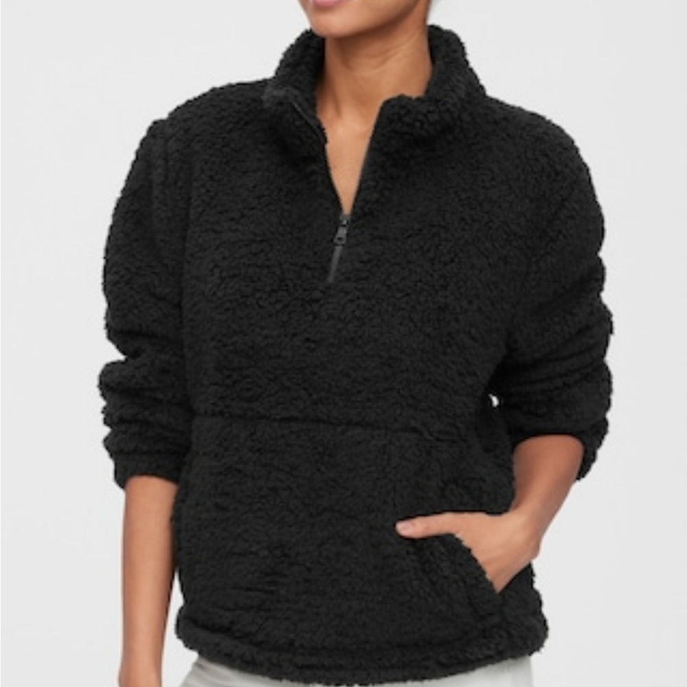 🥳FINAL PRICE👍💕 NWT‼️ GAP Teddy Sherpa 1/2 Zip Mockneck Jacket